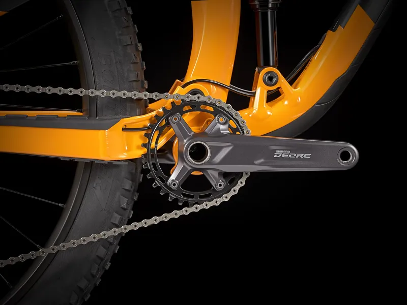 TREK Fuel EX 5 Gen 5 Full Suspension Mountain Bike in Lithium Grey and Marigold-7